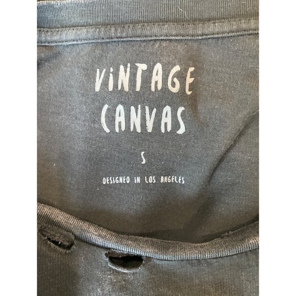 AC/DC Vintage Canvas Distressed T-Shirt Charcoal Gray S - Picture 5 of 5